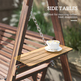Fir Wood 3 Seater Swing Garden Bench in Rectangular - Velmora