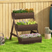 Fir Wood 3 Tier Plant Stand 65cm Wide - Velmora