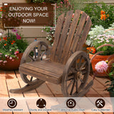 Fir Wood Adirondack Reclining Rocking Armchair - Velmora