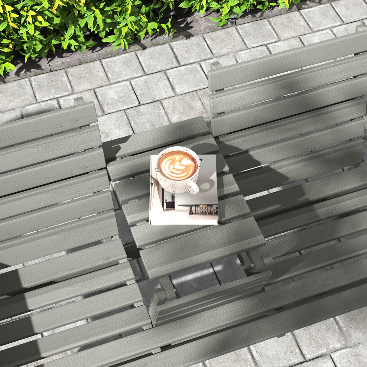 Fir Wood Convertible 2 to 3 Seater Outdoor Garden Bench - Velmora