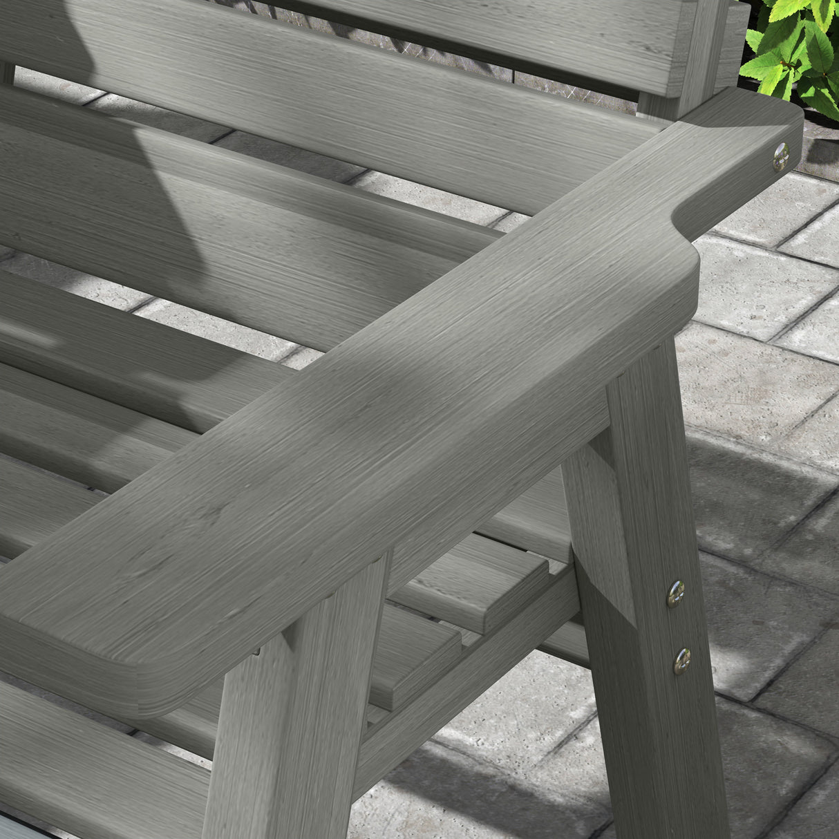 Fir Wood Convertible 2 to 3 Seater Outdoor Garden Bench - Velmora