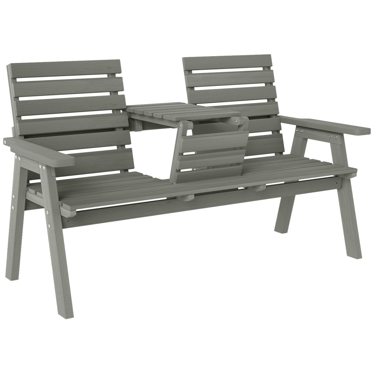 Fir Wood Convertible 2 to 3 Seater Outdoor Garden Bench - Velmora