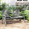 Fir Wood Convertible 2 to 3 Seater Outdoor Garden Bench - Velmora