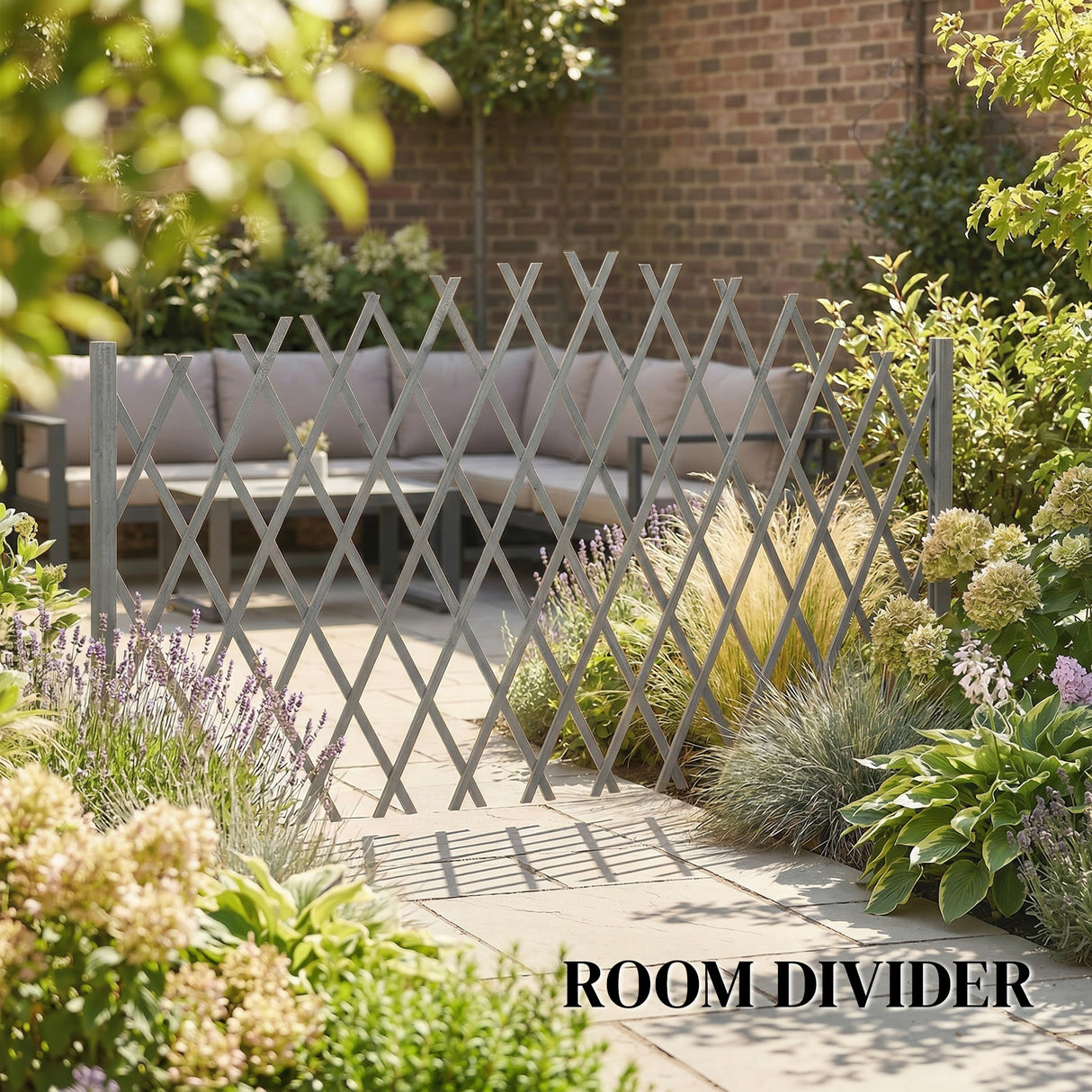 Fir Wood Expanding Garden Fence Panels 180cm Wide in Set Of 2 - Velmora