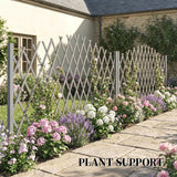 Fir Wood Expanding Garden Fence Panels 180cm Wide in Set Of 2 - Velmora