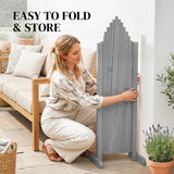 Fir Wood Expanding Garden Fence Panels 180cm Wide in Set Of 2 - Velmora