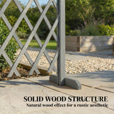 Fir Wood Expanding Garden Fence Panels 180cm Wide in Set Of 2 - Velmora