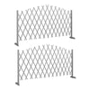 Fir Wood Expanding Garden Fence Panels 180cm Wide in Set Of 2 - Velmora