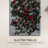 Fir Wood Flower Stand With Shelves 60cm Wide in Set Of 2 - Velmora