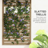 Fir Wood Flower Stand With Shelves 60cm Wide in Set Of 2 - Velmora