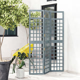 Fir Wood Foldable Garden Privacy Screen 120cm Wide - Velmora