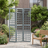 Fir Wood Foldable Garden Privacy Screen 120cm Wide - Velmora