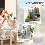 Fir Wood Foldable Garden Privacy Screen 120cm Wide - Velmora