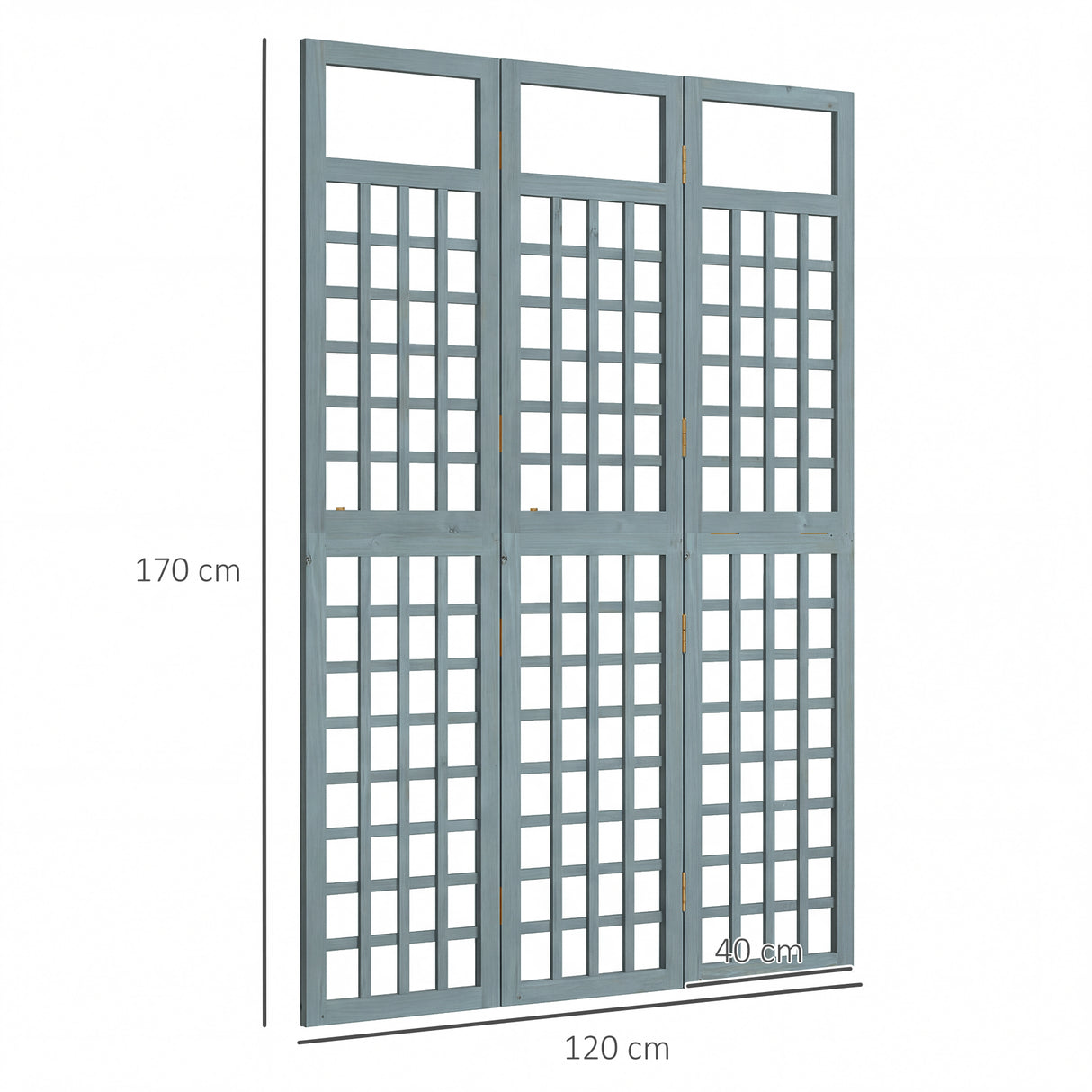 Fir Wood Foldable Garden Privacy Screen 120cm Wide - Velmora