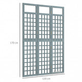 Fir Wood Foldable Garden Privacy Screen 120cm Wide - Velmora