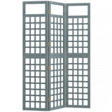 Fir Wood Foldable Garden Privacy Screen 120cm Wide - Velmora