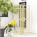 Fir Wood Foldable Garden Privacy Screen 120cm Wide - Velmora