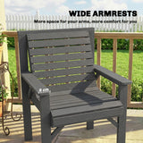 Fir Wood Garden Dining Chair With Curved Seat - Velmora