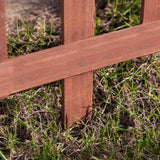 Fir Wood Garden Fixed Picket Fence Panels 60cm Wide in Set Of 12 - Velmora