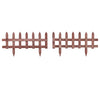 Fir Wood Garden Fixed Picket Fence Panels 60cm Wide in Set Of 12 - Velmora