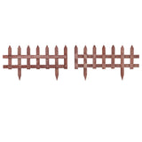 Fir Wood Garden Fixed Picket Fence Panels 60cm Wide in Set Of 12 - Velmora