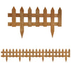 Fir Wood Garden Fixed Picket Fence Panels 60cm Wide in Set Of 12 - Velmora