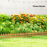Fir Wood Garden Fixed Picket Fence Panels 60cm Wide in Set Of 12 - Velmora