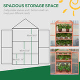 Fir Wood Garden Polycarbonate Greenhouse With 2 Doors - Velmora