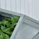 Fir Wood Garden Polycarbonate Greenhouse With 2 Doors - Velmora