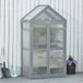 Fir Wood Garden Polycarbonate Greenhouse With 2 Doors - Velmora