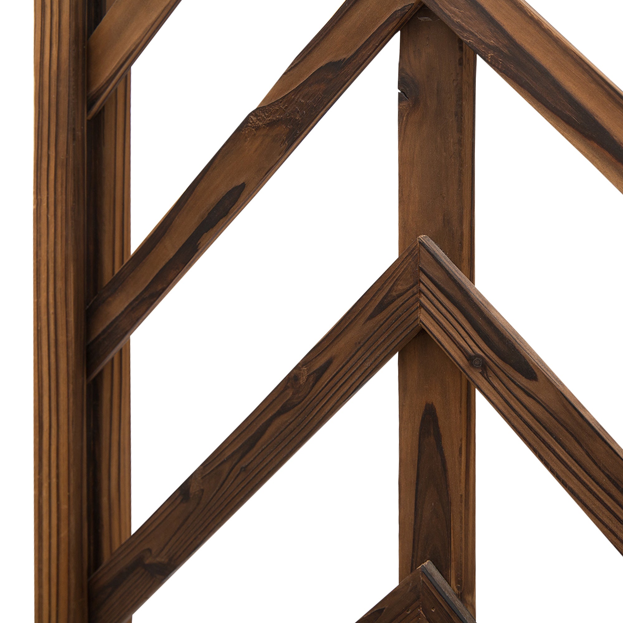 Fir Wood Outdoor Garden Arch Trellis 200cm High - Velmora