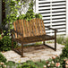 Fir Wood Outdoor Garden Bench Patio Loveseat Chair - Velmora