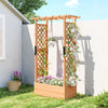 Fir Wood Outdoor Garden Planter Box 110cm Wide - Velmora