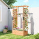 Fir Wood Outdoor Garden Planter Box 110cm Wide - Velmora
