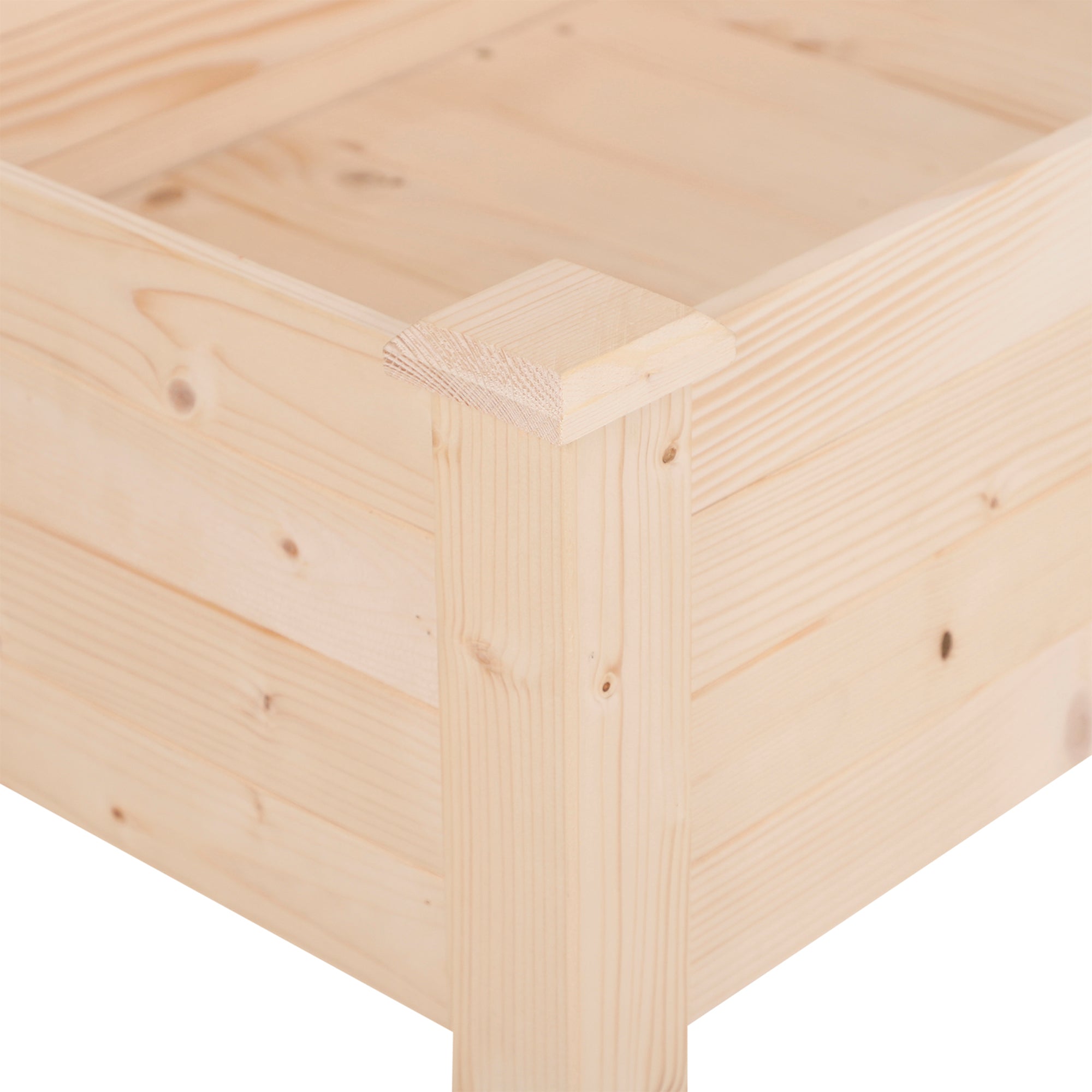 Fir Wood Outdoor Garden Planter Box 122.5cm Wide - Velmora