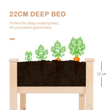 Fir Wood Outdoor Garden Planter Box 122.5cm Wide - Velmora