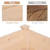 Fir Wood Outdoor Garden Planter Box 122.5cm Wide - Velmora