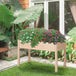 Fir Wood Outdoor Garden Planter Box 122.5cm Wide - Velmora