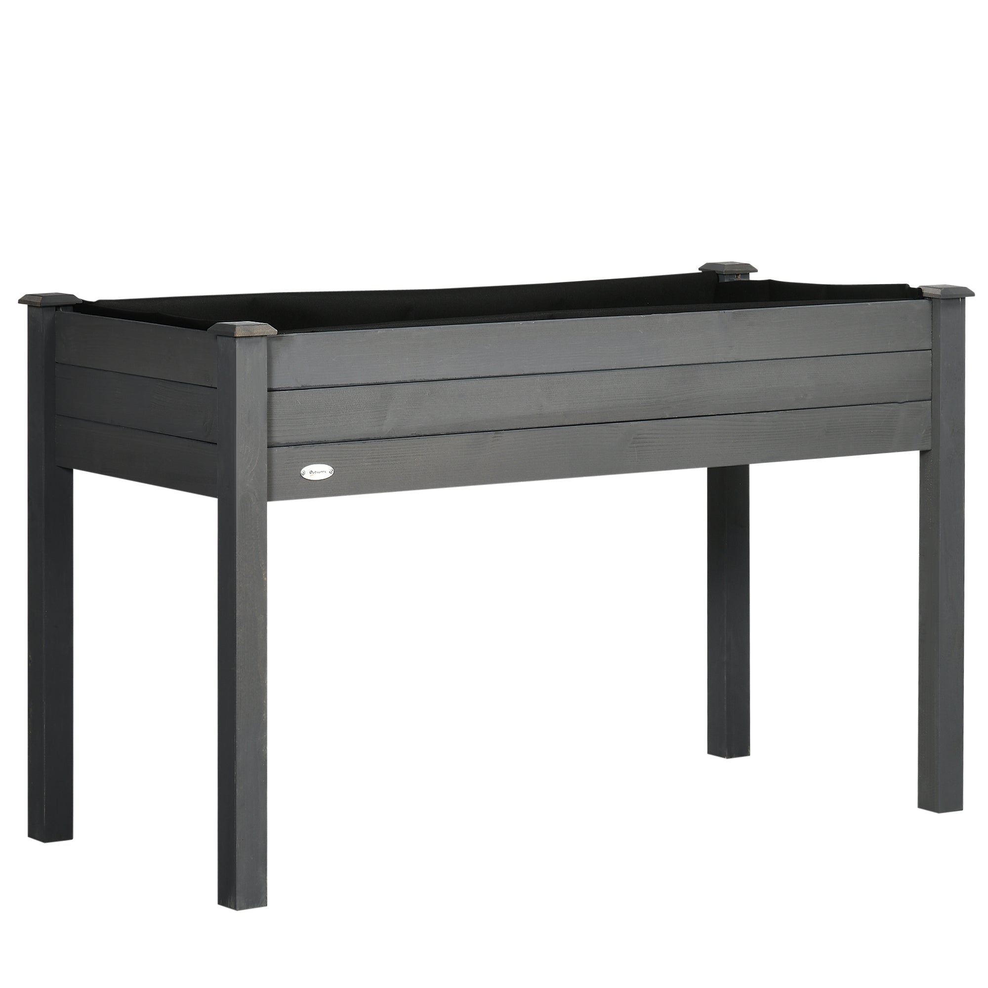 Fir Wood Outdoor Garden Planter Box 122.5cm Wide - Velmora
