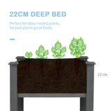 Fir Wood Outdoor Garden Planter Box 122.5cm Wide - Velmora