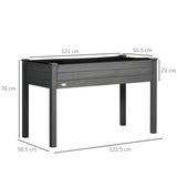Fir Wood Outdoor Garden Planter Box 122.5cm Wide - Velmora