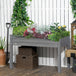 Fir Wood Outdoor Garden Planter Box 122.5cm Wide - Velmora