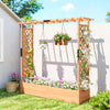 Fir Wood Outdoor Garden Planter Box 196cm Wide - Velmora