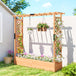 Fir Wood Outdoor Garden Planter Box 196cm Wide - Velmora