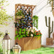 Fir Wood Outdoor Garden Planter Box 64cm Wide - Velmora