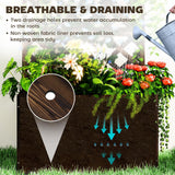 Fir Wood Outdoor Garden Planter Box 64cm Wide - Velmora