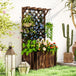 Fir Wood Outdoor Garden Planter Box 64cm Wide - Velmora