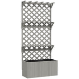 Fir Wood Outdoor Garden Planter Box 76cm Wide - Velmora
