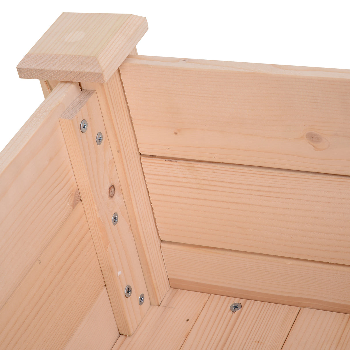 Fir Wood Outdoor Garden Planter Box 86cm Wide - Velmora