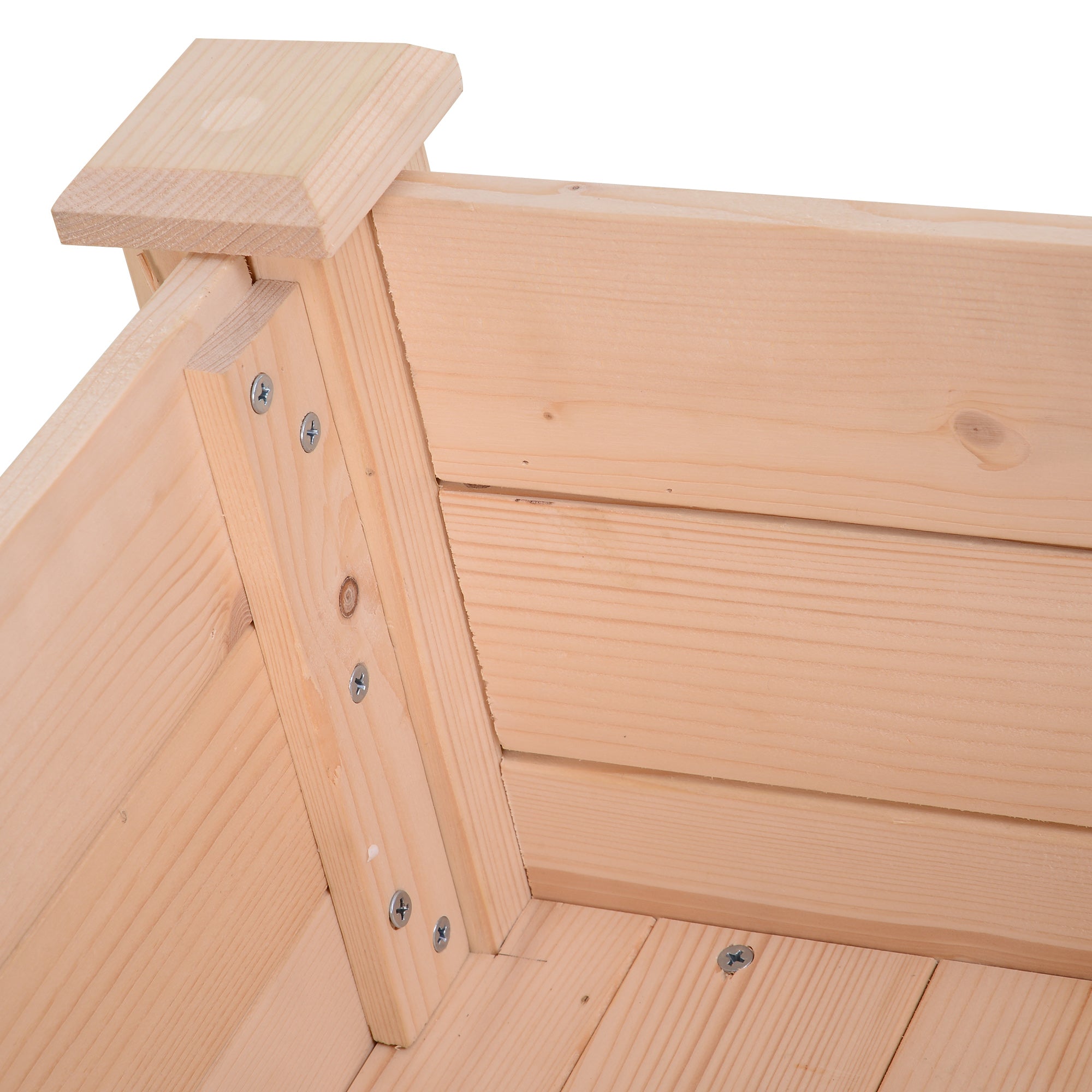 Fir Wood Outdoor Garden Planter Box 86cm Wide - Velmora